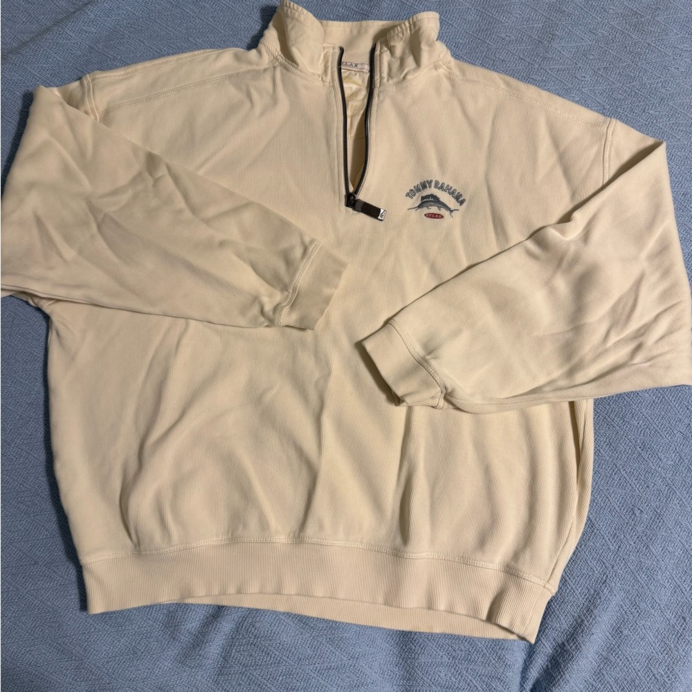 Tommy Bahama Relax Swordfish men's Cotton Quarter-zip Pullover